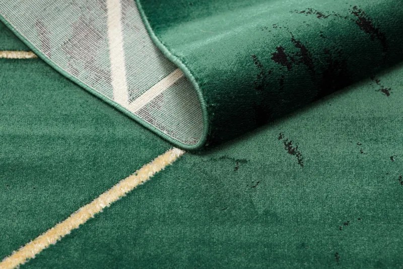 Dywany Łuszczów, Kusový koberec Emerald geometric 1012 green and gold, 160x220, zelená, chodba / predsieň