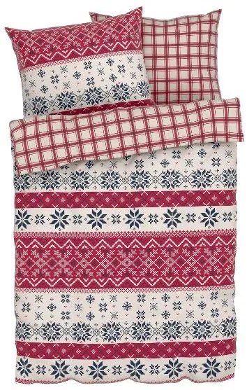 Livarno home Posteľná vianočná bielizeň z mikrovlákna, 200 x 220 cm (červená) (100396369)