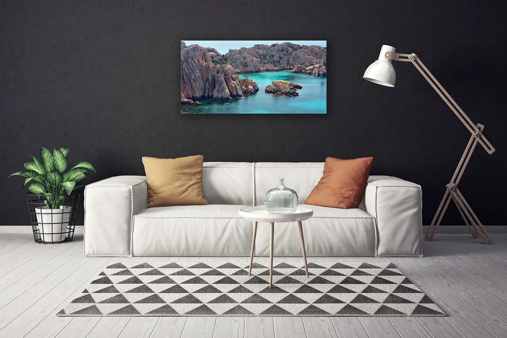 Obraz Canvas Záliv skaly more krajina 120x60 cm