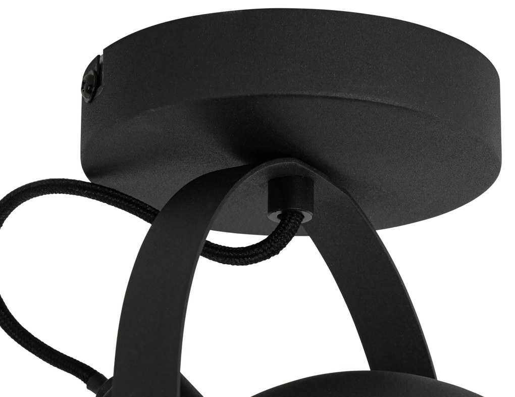 Priemyselné stropné svietidlo čierne so zlatom 15 cm nastaviteľné - Magnax