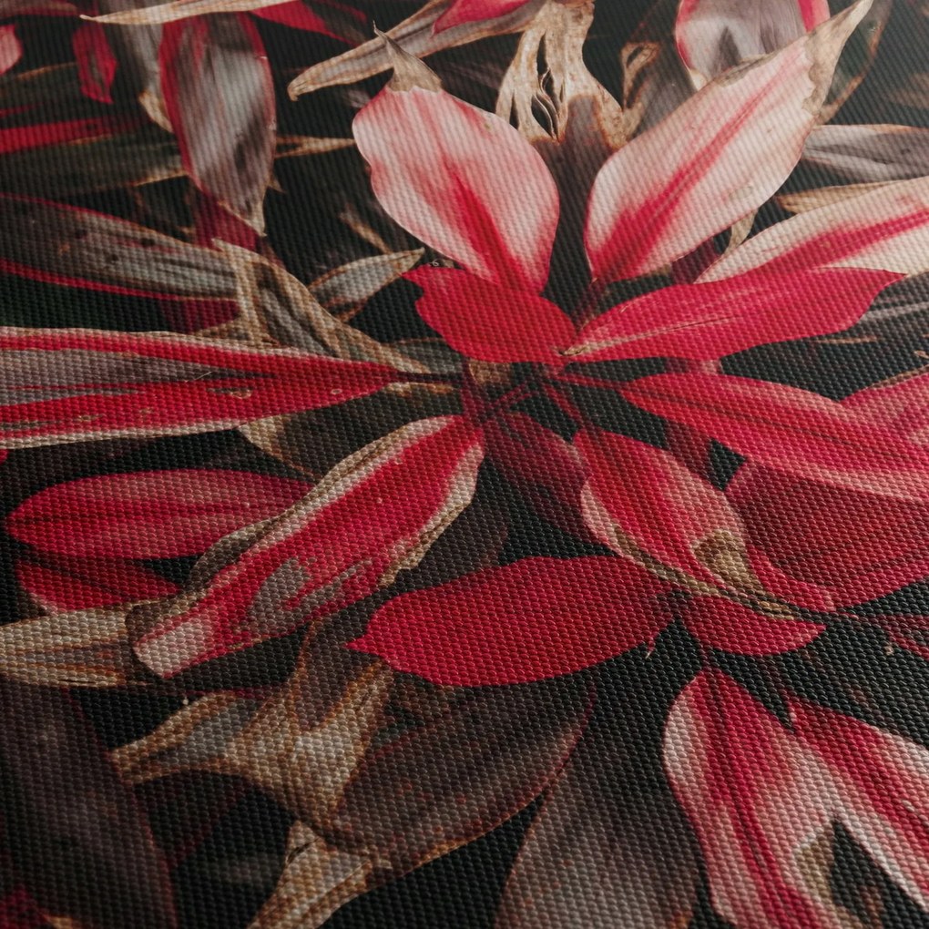 Obraz červených okvetných lístkov (90x60 cm)