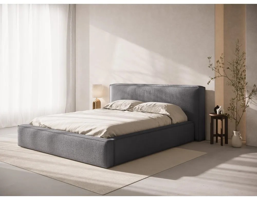 Tmavosivé čalúnené čelo postele 209x100 cm Olivia – Micadoni