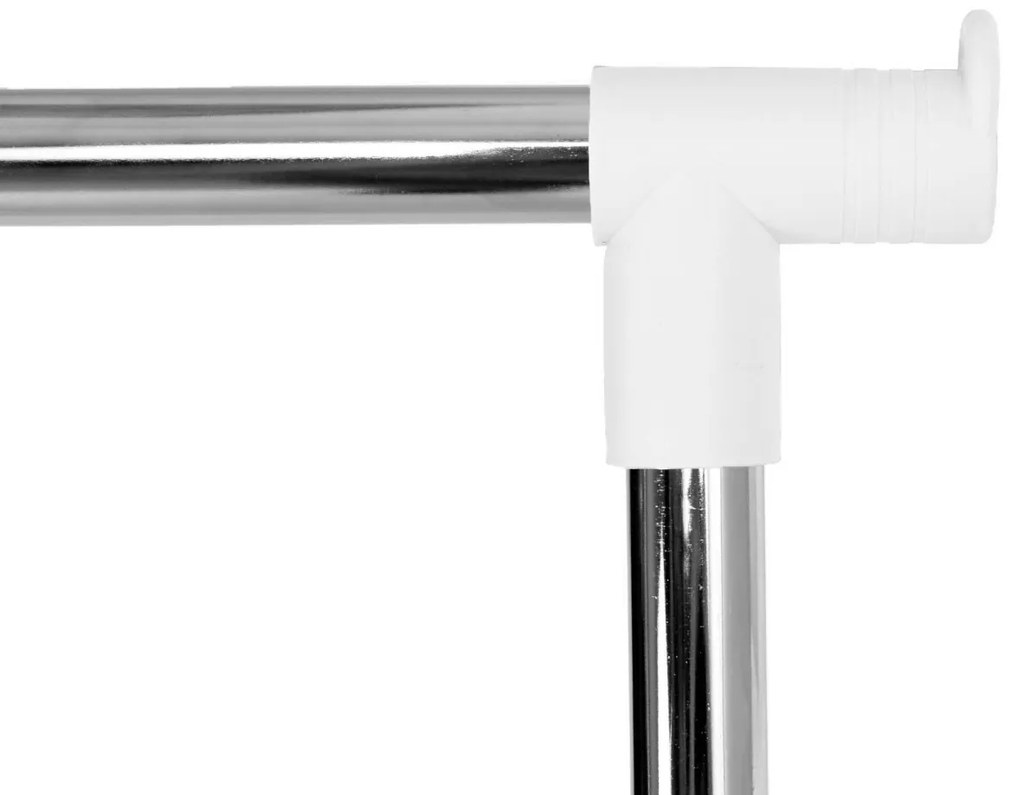 Pojazdný stojan na oblečenie Ida 66 cm biely