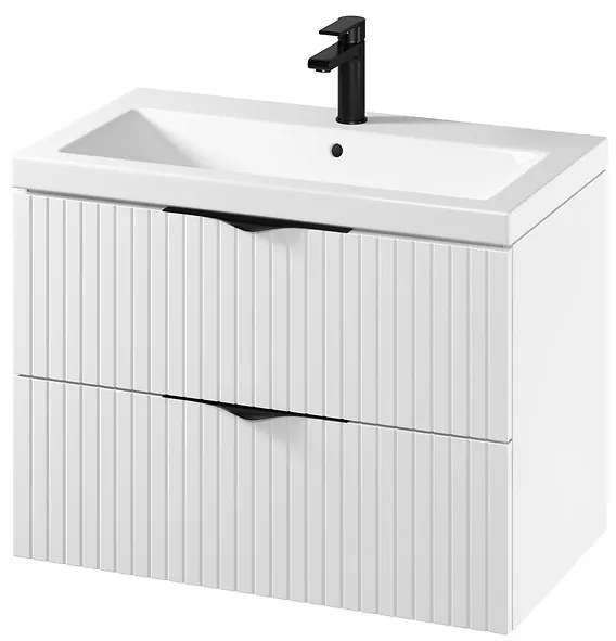 Cersanit Tirso, závesná umývadlová skrinka 794x447x572 mm + keramické umývadlo, biela matná, S801-547