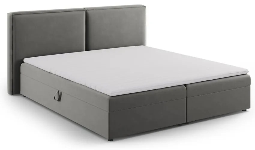 Sivá boxspring posteľ s úložným priestorom 180x200 cm Arendal – Cosmopolitan Design