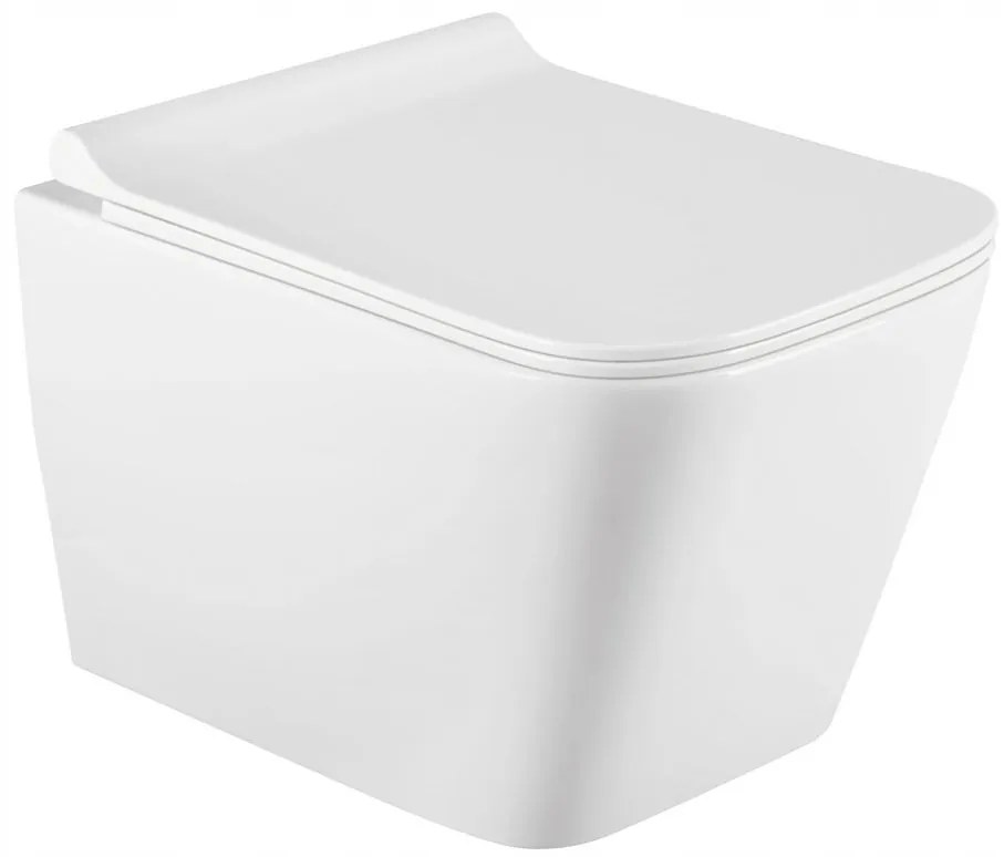 Mexen TEO RIMLESS wc misa závesná so sedátkom + bidet TEO, biela, 30850700+35855100