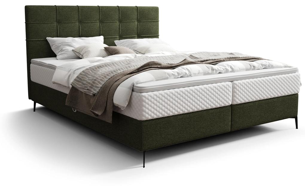 Jednolôžková posteľ 120 cm Infernus Comfort (tmavozelená) (s roštom, s úl. priestorom). Vlastná spoľahlivá doprava až k Vám domov. 1082357