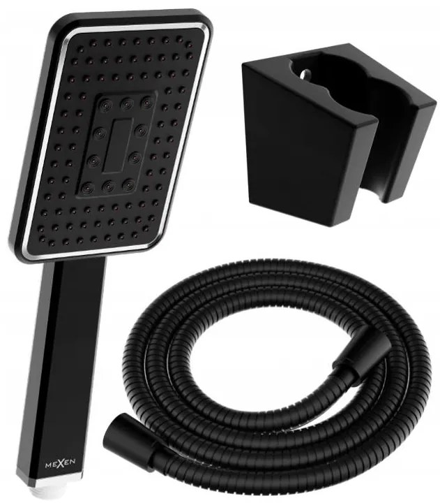 Mexen príslušenstvo - 1-bodový ručný sprchový set R-54, čierny, 785546053-71