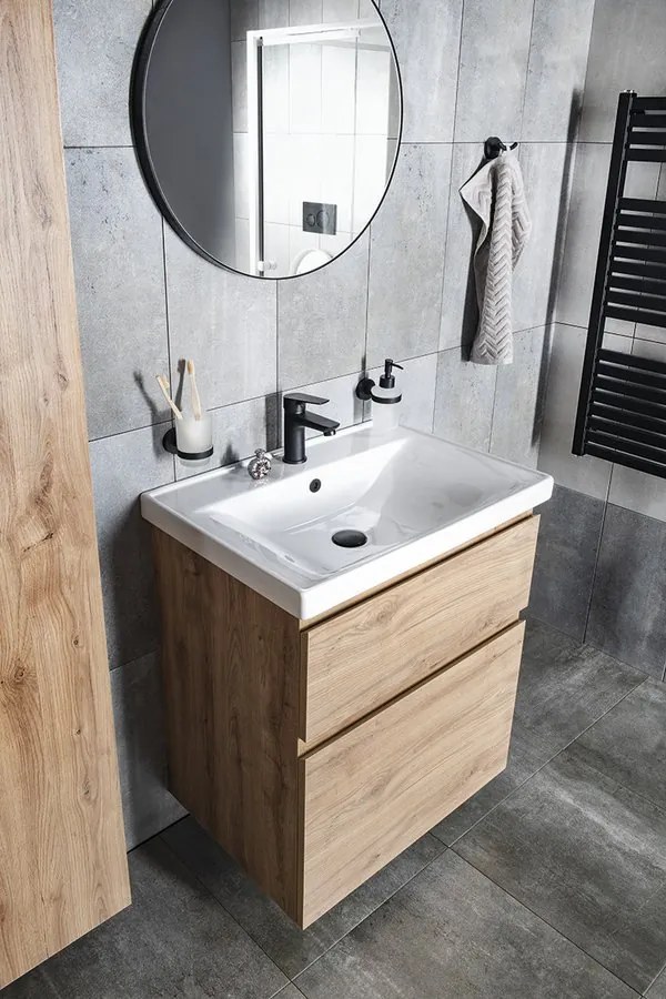Aqualine Sapho, ALTAIR umývadlová skrinka 67x60x45cm, dub emporio