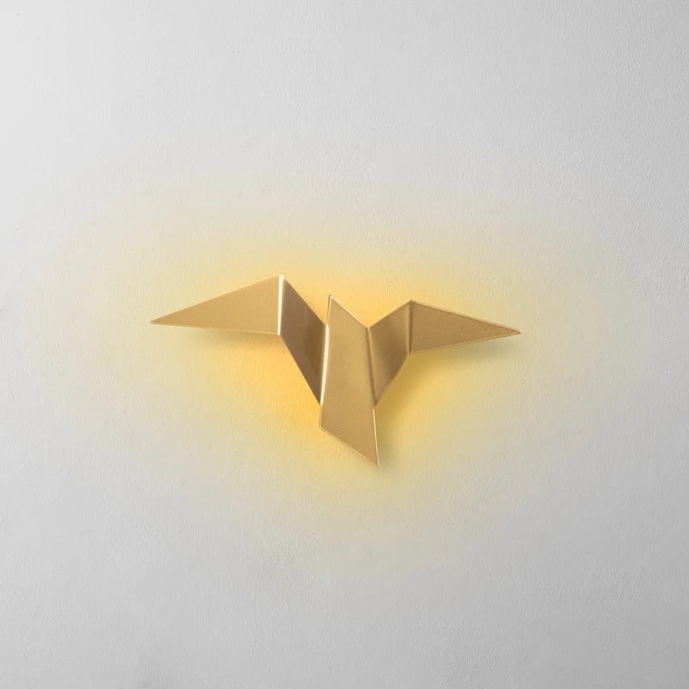LED nástenné svietidlo v zlatej farbe Pacali – Opviq lights
