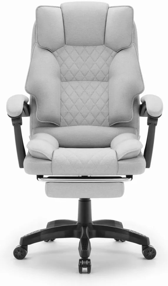 Ergonomická kancelárska stolička HC-1031 s podnožkou - sivá