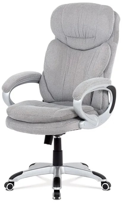 BONTEC Kancelárske kreslo, hojdací mechanizmus, šedá látka, KA-G198 GREY2 Farba: Strieborná