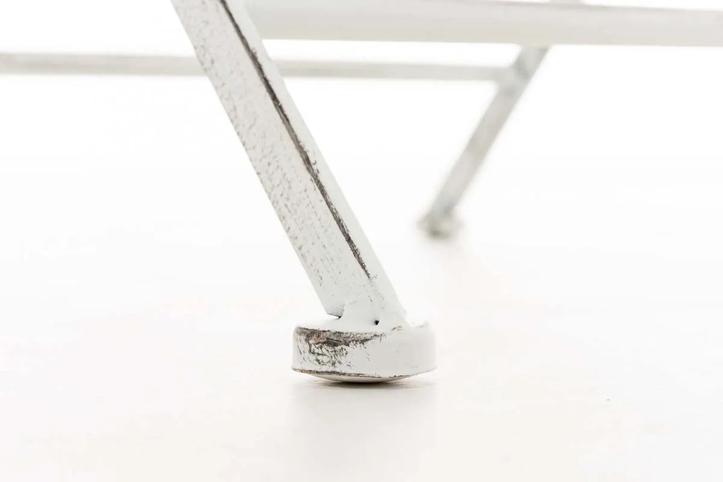 Kovová skladacia stolička Sibell - Biela antik