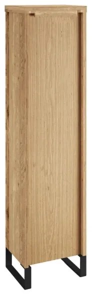 furniture-nabytek.cz - Masívna kúpeľňová skrinka Sydney z divokého duba, olejovaná, hnedá – 31×25×125 cm