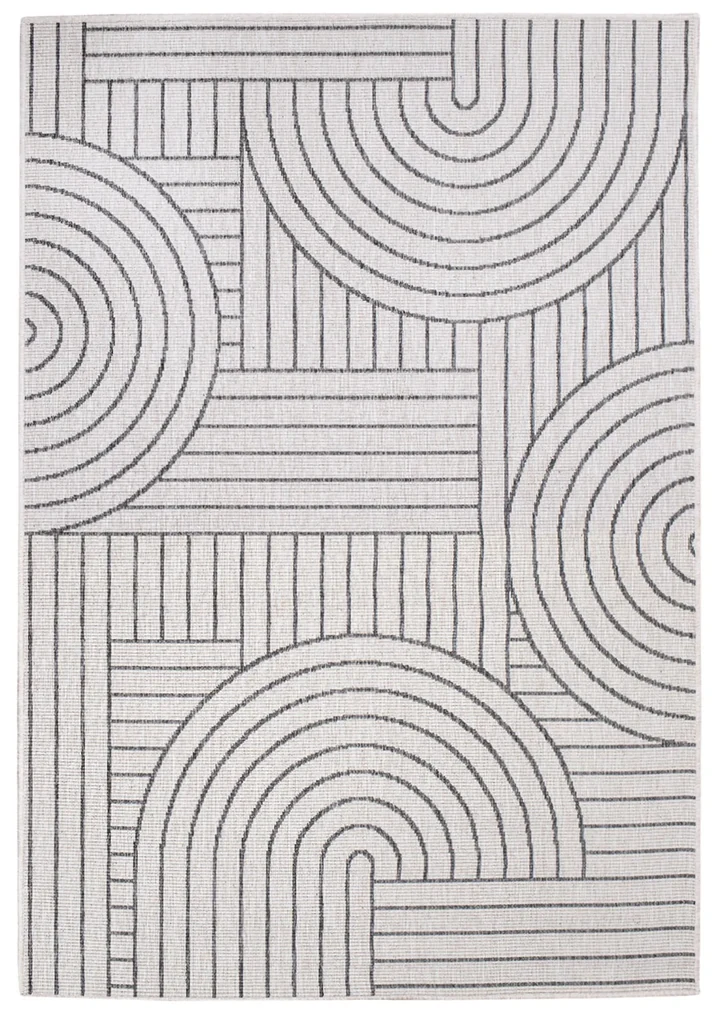 Dekorstudio Obojstranný koberec na terasu DuoRug 5842 - sivý Rozmer koberca: 120x170cm