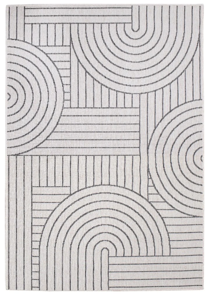 Dekorstudio Obojstranný koberec na terasu DuoRug 5842 - sivý Rozmer koberca: 80x150cm