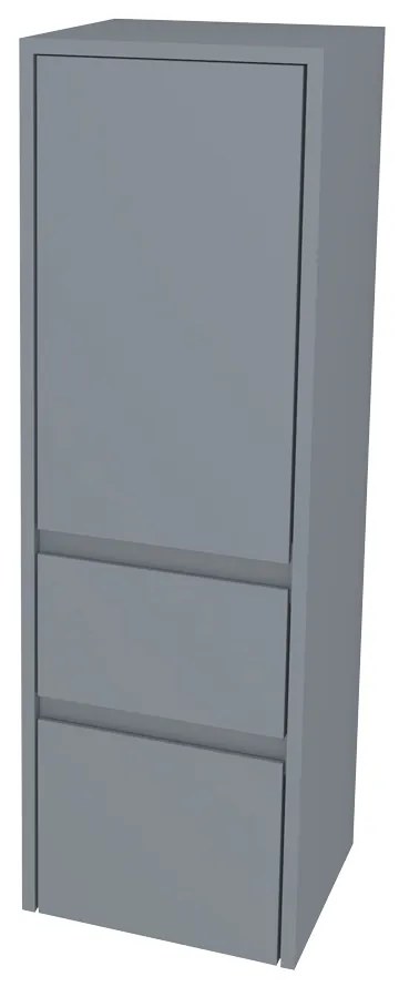 Mereo, Mereo Opto kúpeľňová skrinka vysoká 125 cm, ľavé otváranie, Multidecor, Monumentálna sivá, MER-CN995LMSO1
