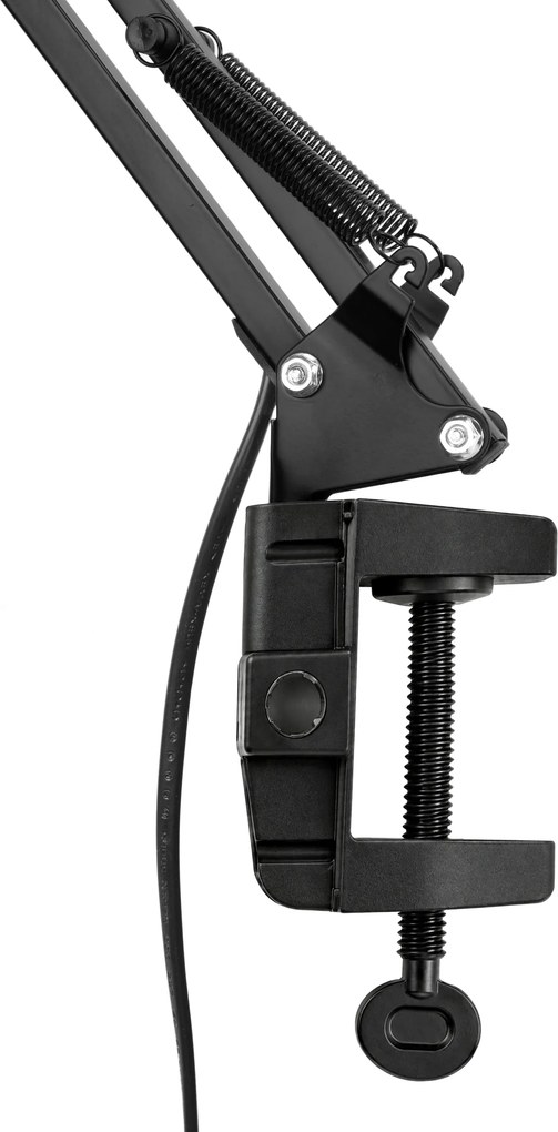 Toolight Toolight, JNH043-1TD, stolná lampa 2v1 s podstavcom a svorkou, 1× E27, čierna, OSW-56234