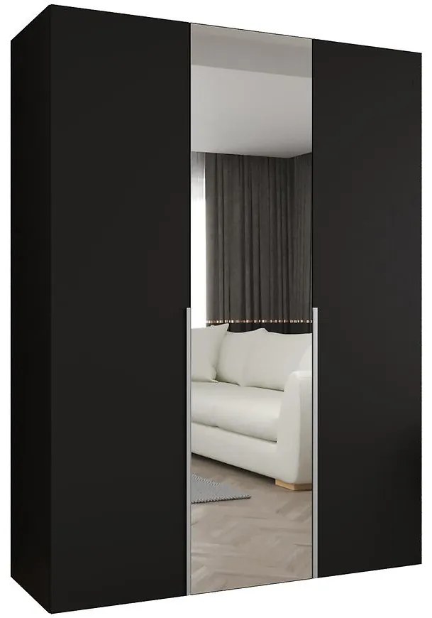 Skriňa Alicante II 150 čierna/strieborný