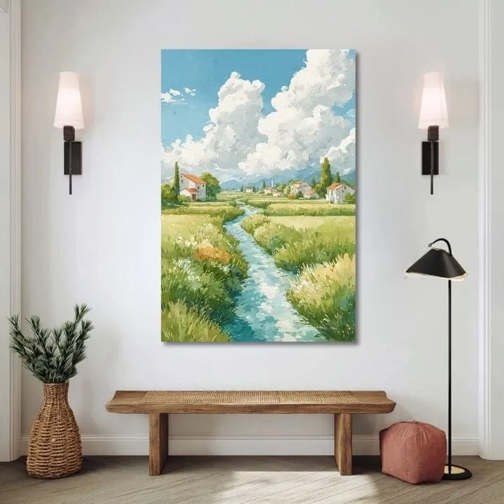 Obraz na plátne Letná Lúka - Krajinný Motív