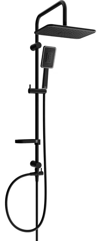 Mexen sprchový set X54 s hornou hlavicou 30x19 cm, čierna, 798545491-71