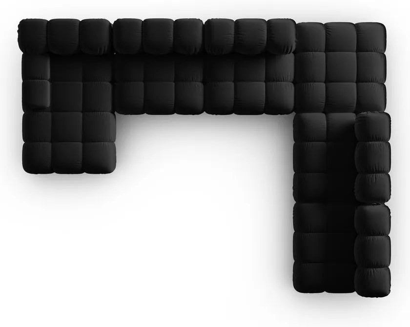 Čierna zamatová pohovka 379 cm Bellis – Micadoni Home