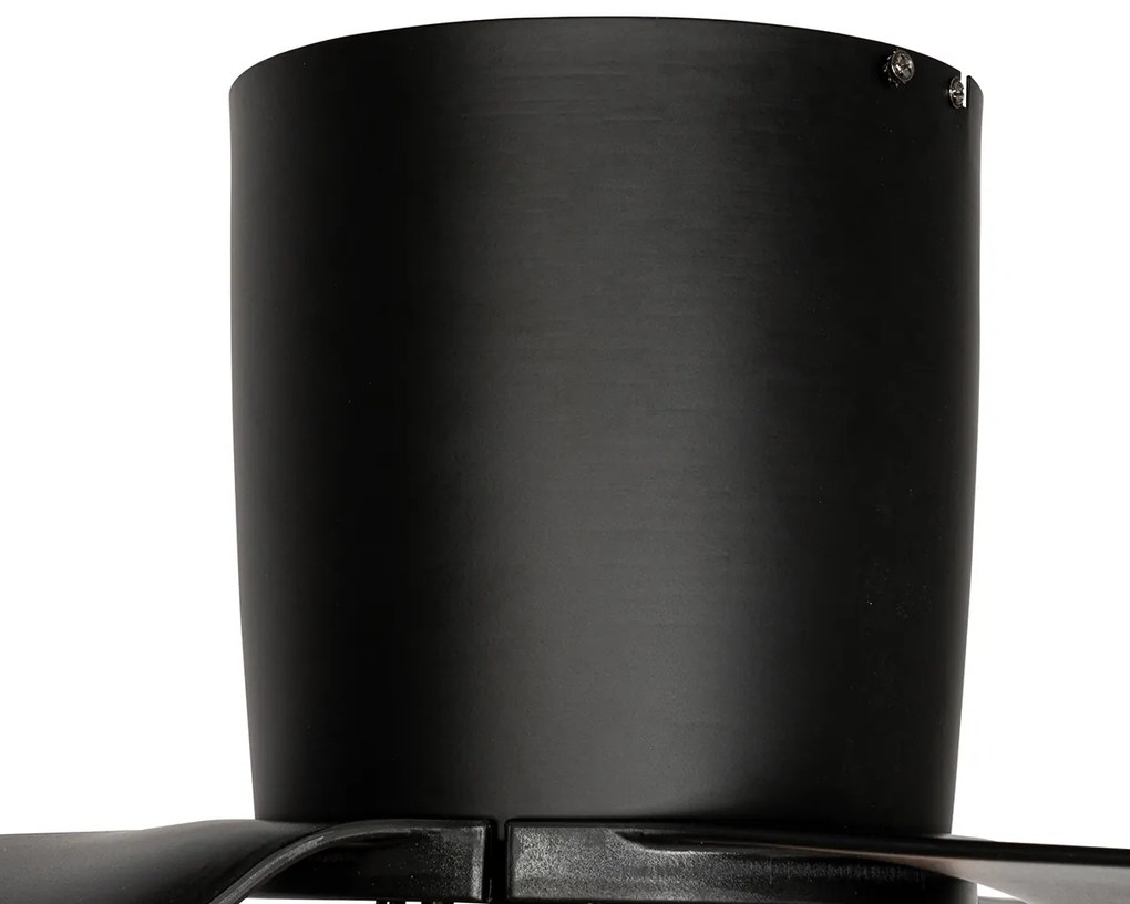 Stropný ventilátor čierny 123 cm vrátane LED stmievateľný s diaľkovým ovládaním - Patty