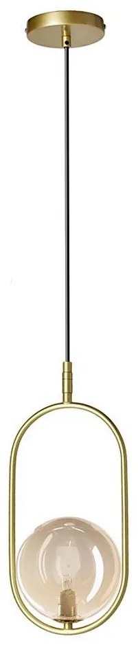 Luster na lanku CORDEL 1xG9/28W/230V mosadz/dymová béžová