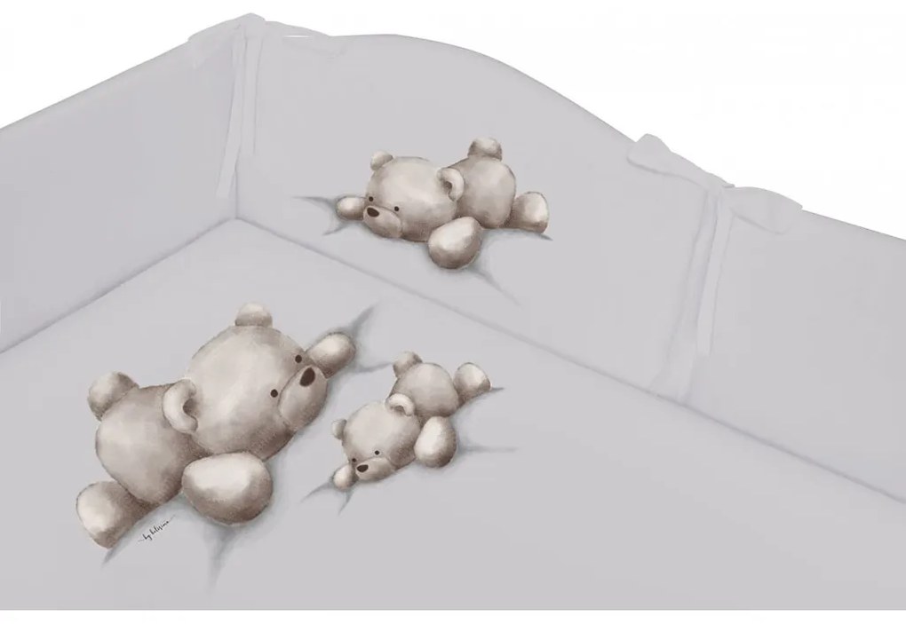 6-dielne posteľné obliečky Belisima Lazy Bear 90/120 grey
