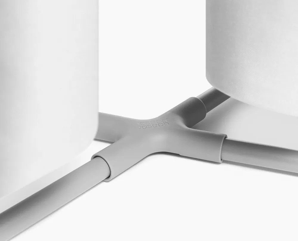 Svetlosivý látkový kôš na bielizeň 2x40 l Duo – Joseph Joseph