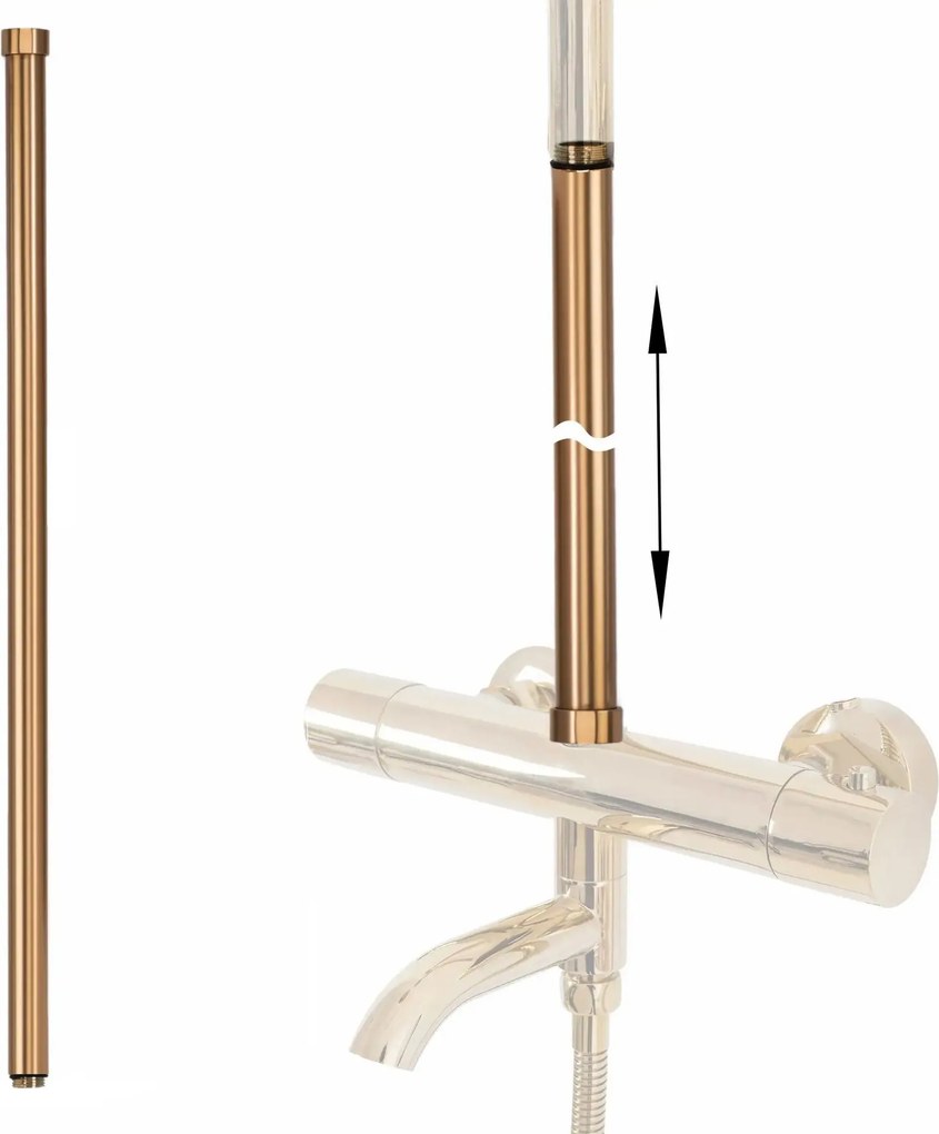 Predĺženie pre vaňovú/sprchovú súpravu REA ø 22 mm - 60 cm, kartáčovaná meď
