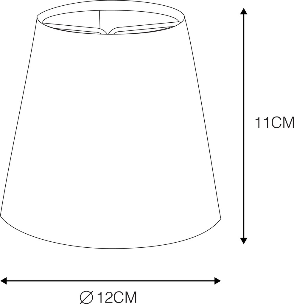 Biely ľanový tienidlo na klip 12 cm okrúhle