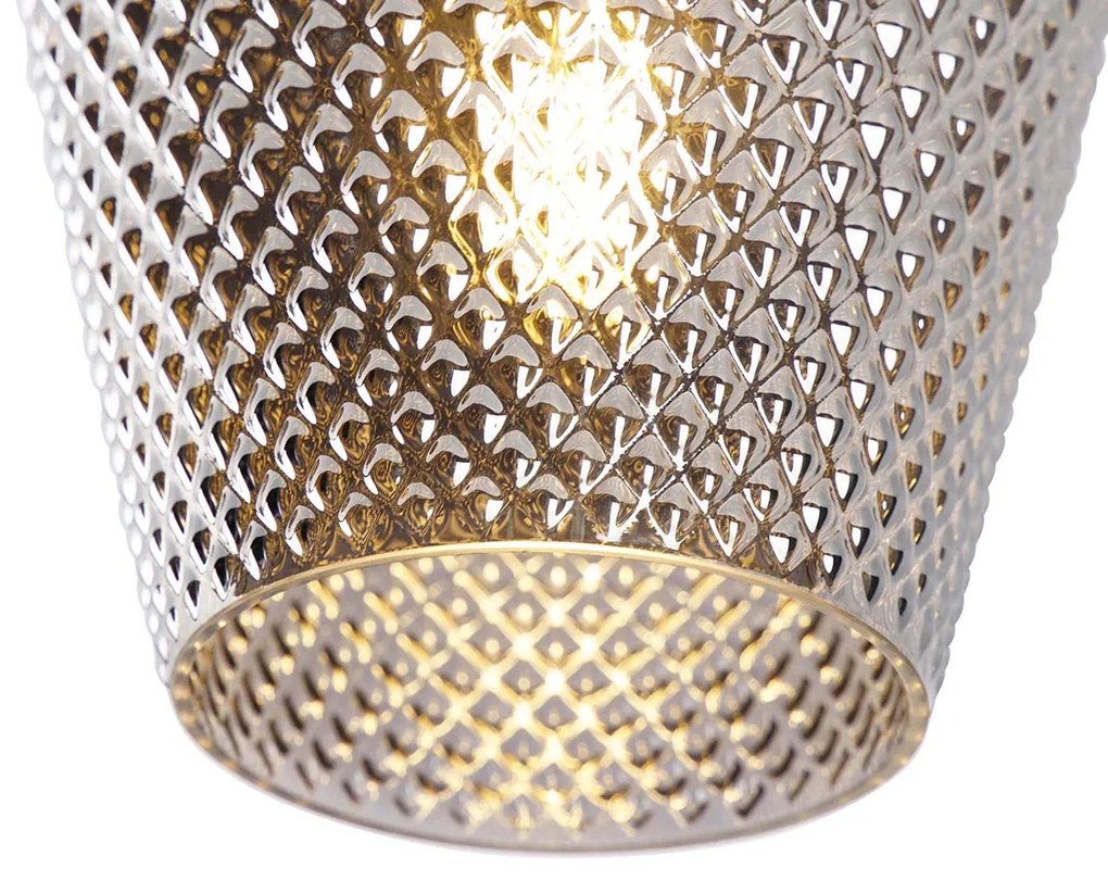 Inteligentné stropné svietidlo mosadzné s dymovým sklom vrátane Wifi A60 - Karce