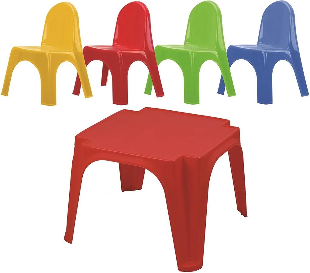 MAXMAX Detský stolček sa stoličkami Keren - multicolor