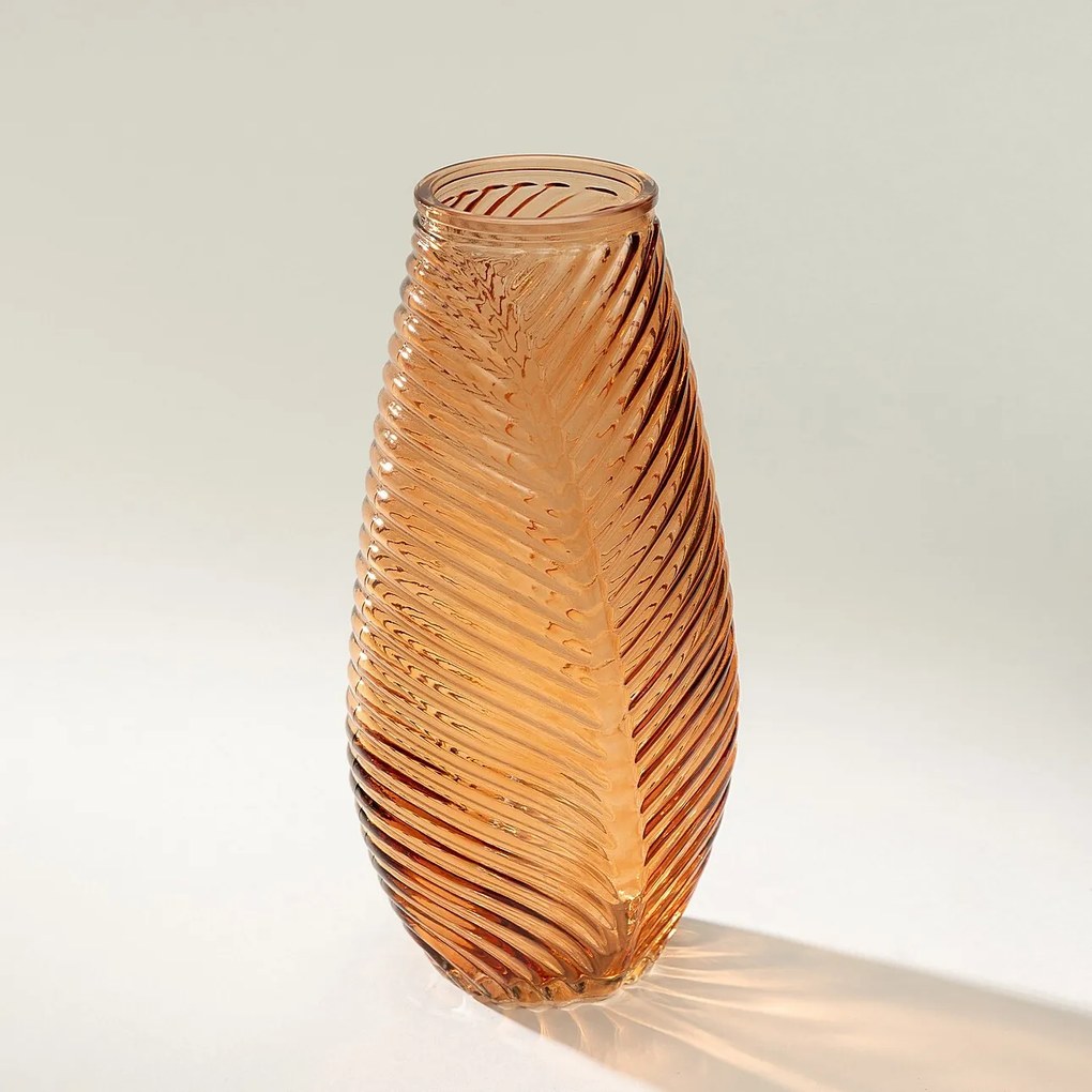 Sklenená váza Leaf I 13x10x29 cm