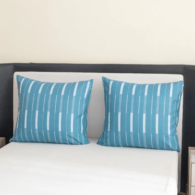 Mikroflanelová obliečka na vankúš STRIPELLE 40x50 cm, modrá