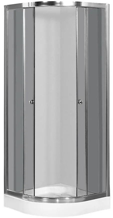 Štvrťkruhový Sprchový kút A1900 80/185 Grafit