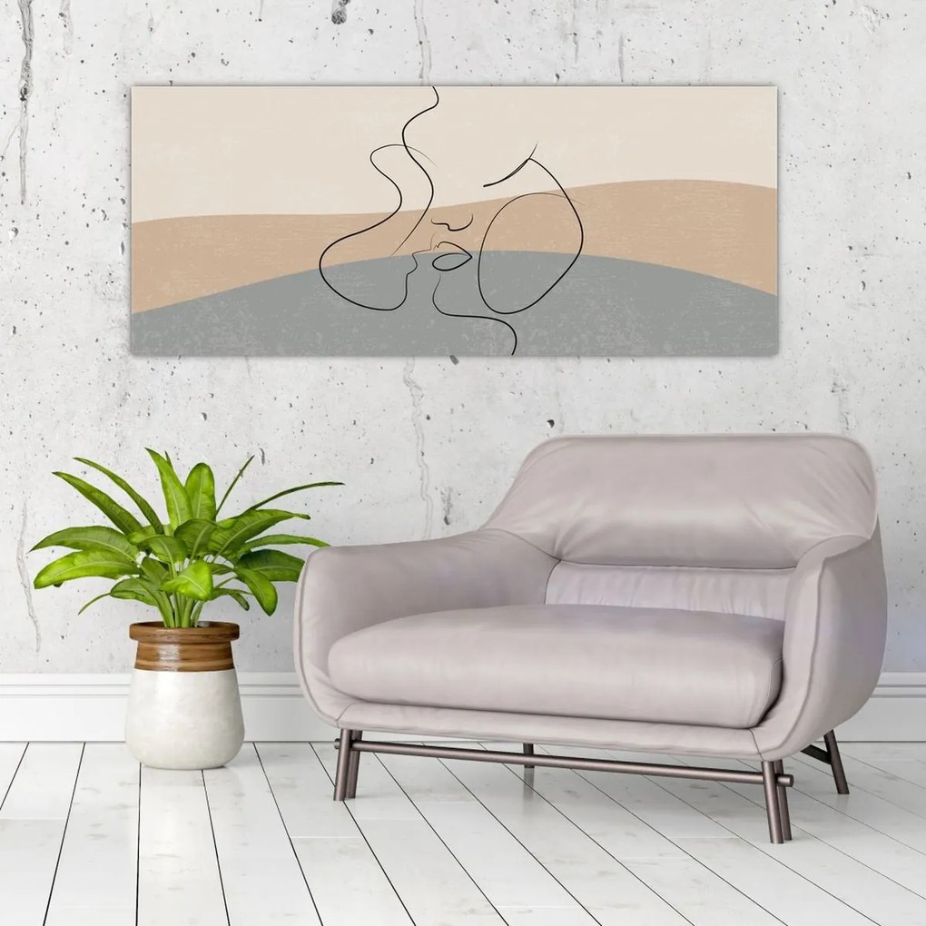 Obraz - Line art bozk (120x50 cm)