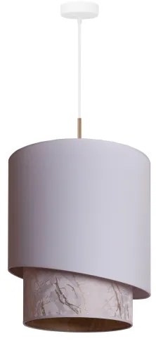 Duolla - Luster na lanku PARIS 1xE27/15W/230V pr. 40 cm biela/béžová