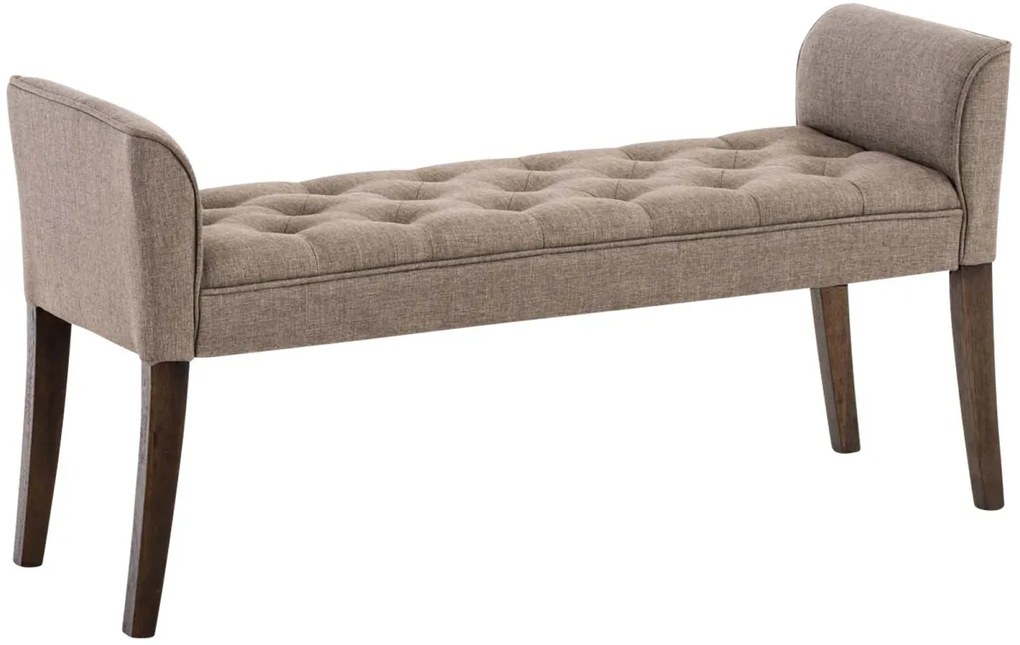 Lavica Cleopatra Chaiselongue látka, nohy antik tmavé - Sivo-hnedá (Taupe)