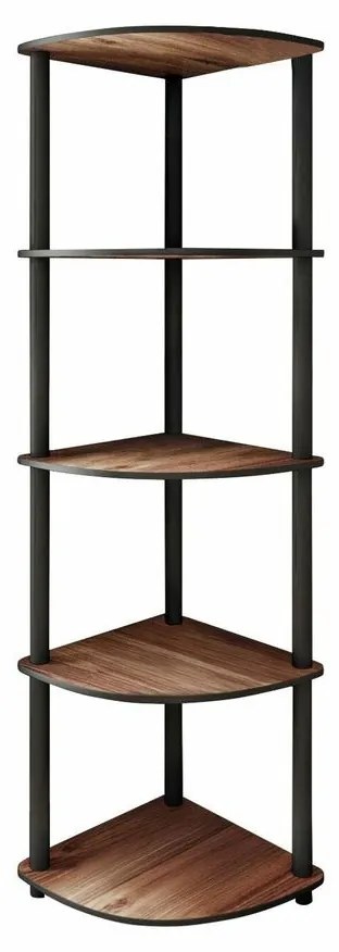 Regál Corner Walnut, 5 polic