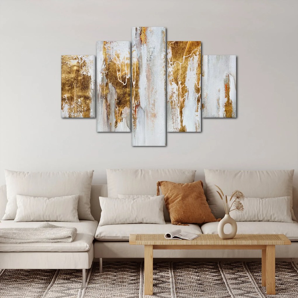 Obraz - Abstrakcia so zlatou (150x105 cm)