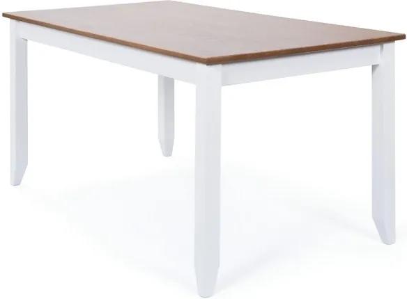 Sconto Jedálenský stôl WESLEY borovica biela/hnedá