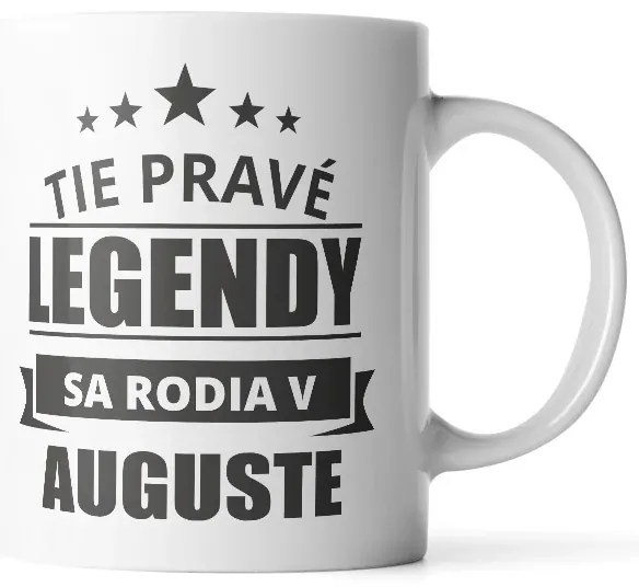 Sablio Hrnček Tie pravé legendy sa rodia v auguste - 890 ml - XXL