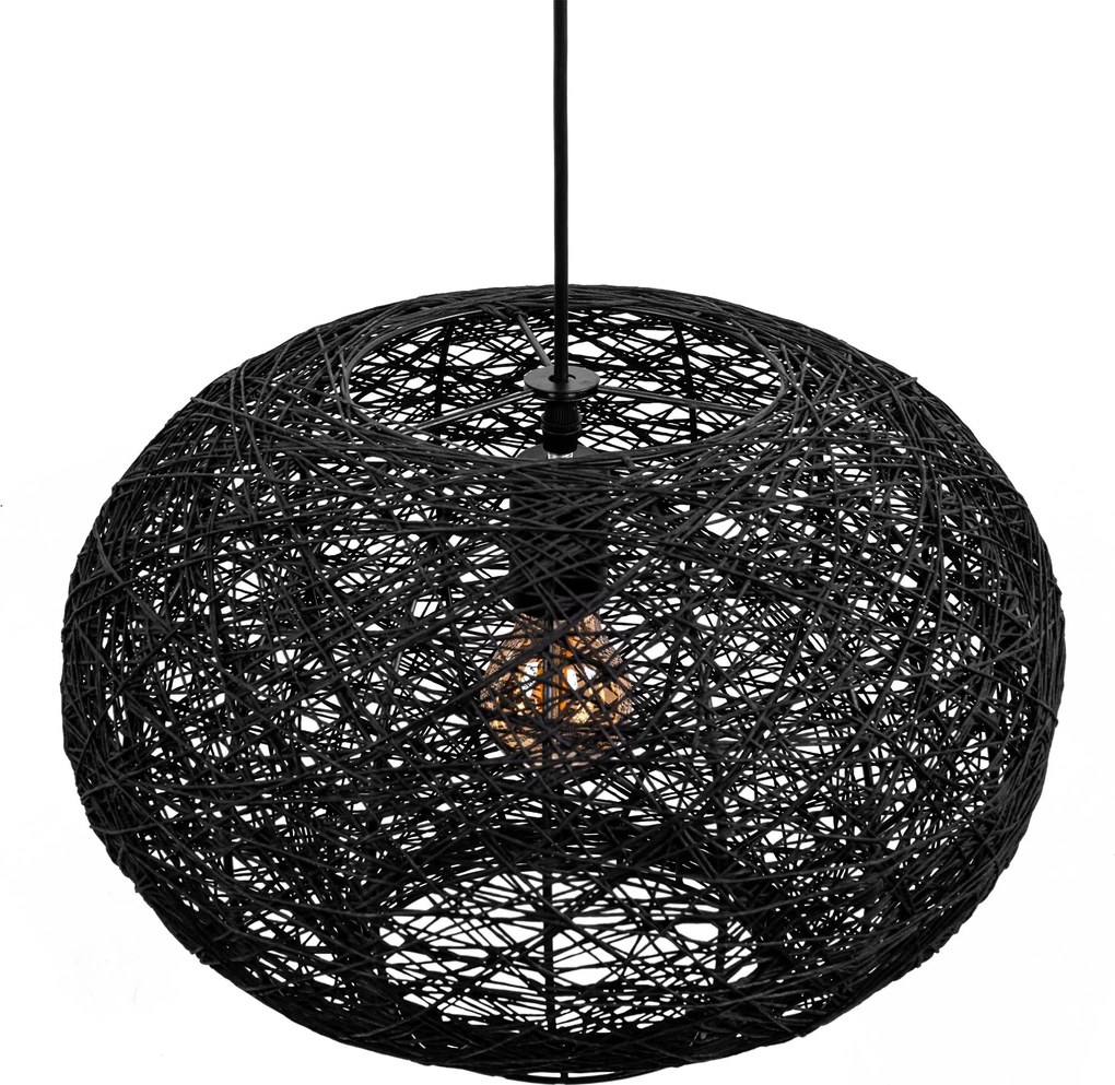 Toolight Toolight, stropné svietidlo 40cm 1xE27 APP1321-1CP, čierna, OSW-02695