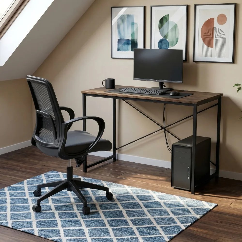 Kancelárska otočná stolička NERO — látka, sivá