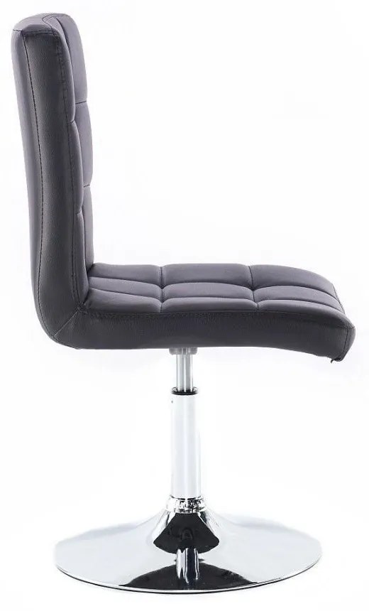 LuxuryForm DESIGN Stolička TOLEDO na striebornom tanieri - čierna