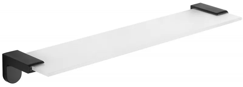 Mexen Lea kúpeľňová sklenená polička, čierna, 7026037-70