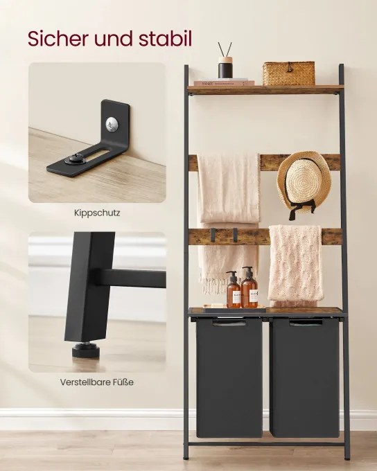 Kôš na bielizeň s policou BLH221B01