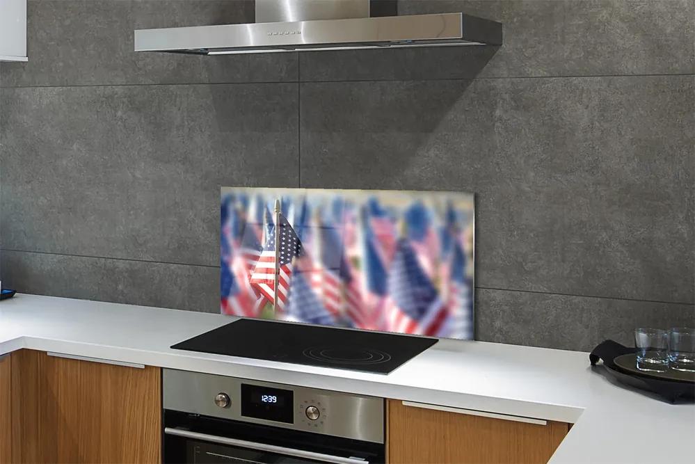 Nástenný panel  Vlajky Spojených štátov 120x60 cm
